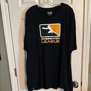 Blizzard Overwatch League Logo Gaming Black T-Shirt Size 3XL